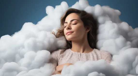 Person sleeping soundly with a dental appliance for sleep apnea.